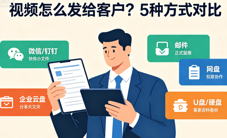 视频怎么发给客户？5种方式对比
